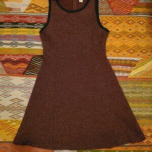 J-crew sleeveless maroon textured dress